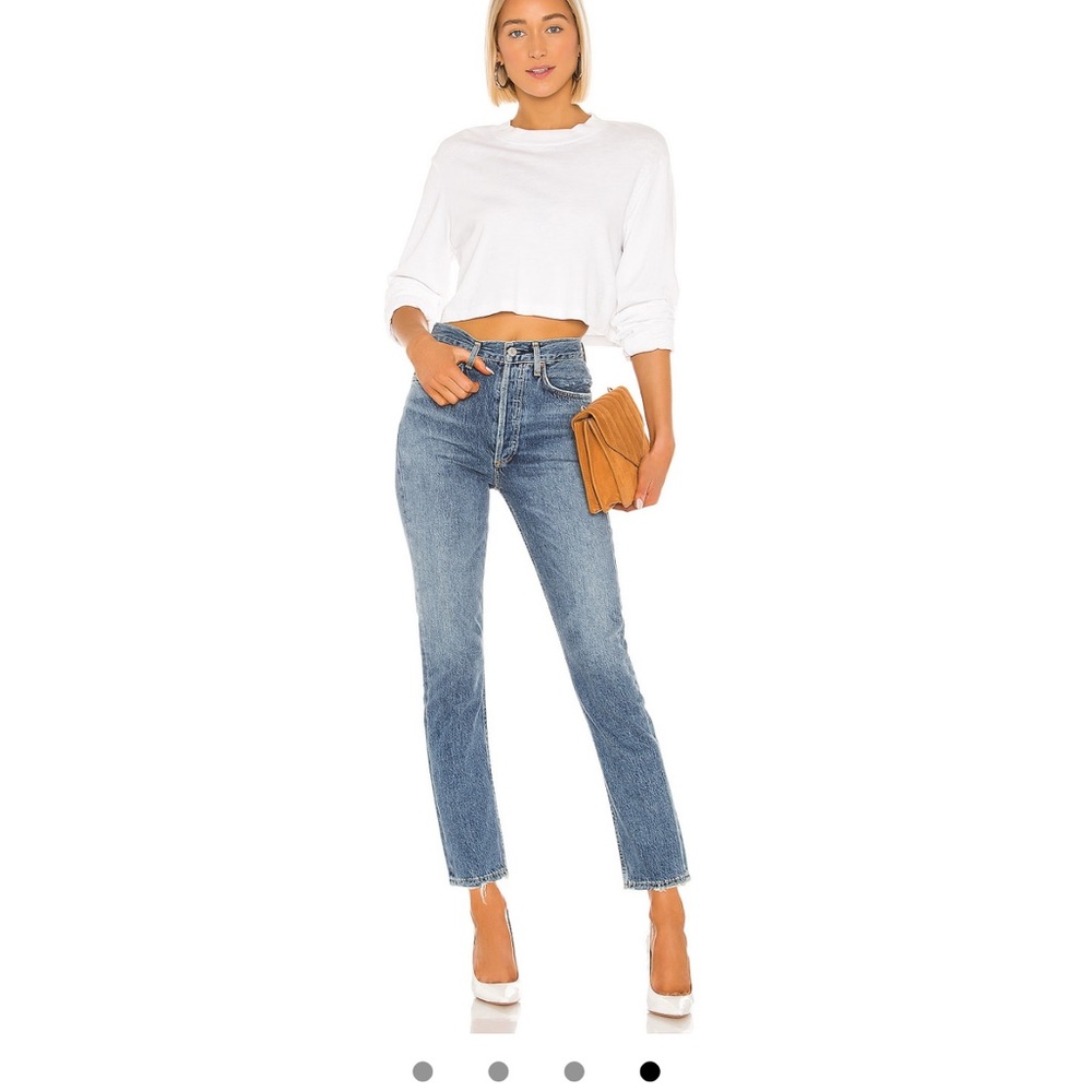 Agolde Blue Straight Leg Jeans